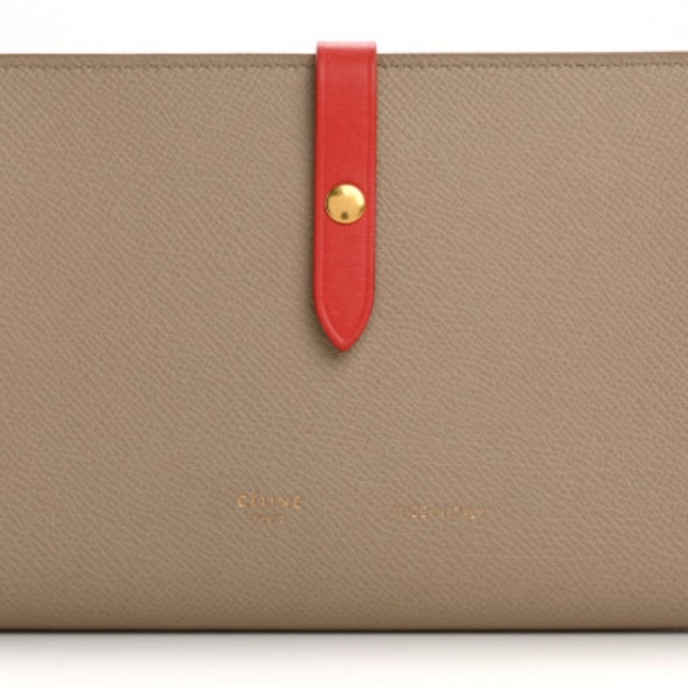 Celine Beige and Red Laptop Bag